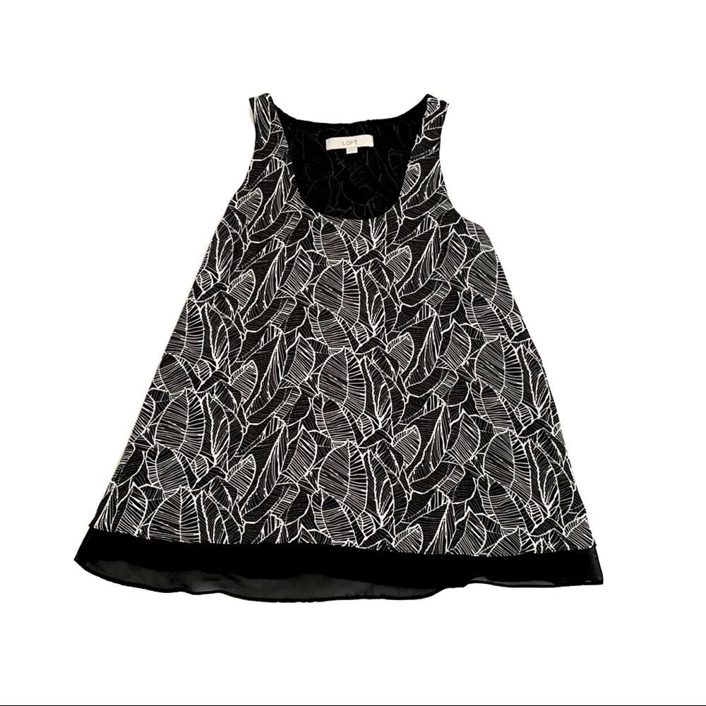 LOFT Leaf Print Layered Tank - Picture 4 of 15
